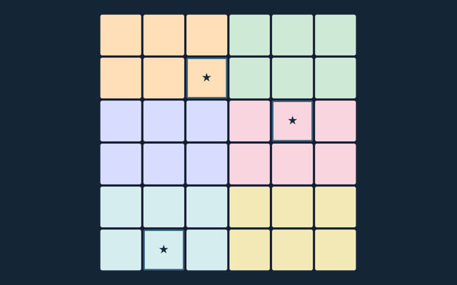 Star Battle game board